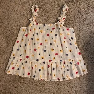 NWT Madewell Square Neck Flower Tank